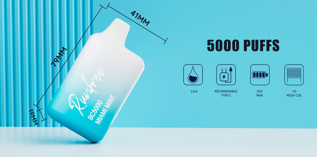 RUNFREE BC5000 50MG DISPOSABLE VAPE 5000 PUFF  Boss Vape