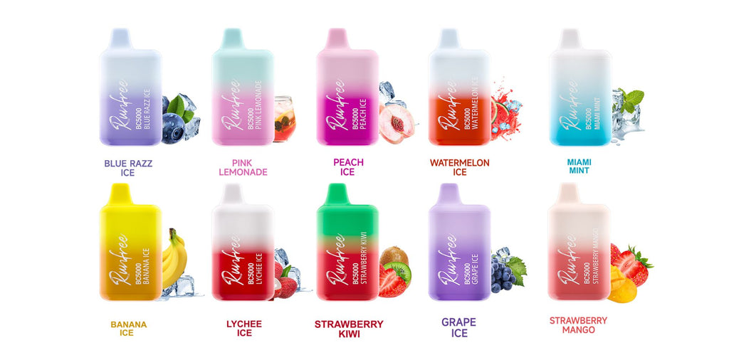 RUNFREE BC5000 50MG DISPOSABLE VAPE 5000 PUFF  Boss Vape