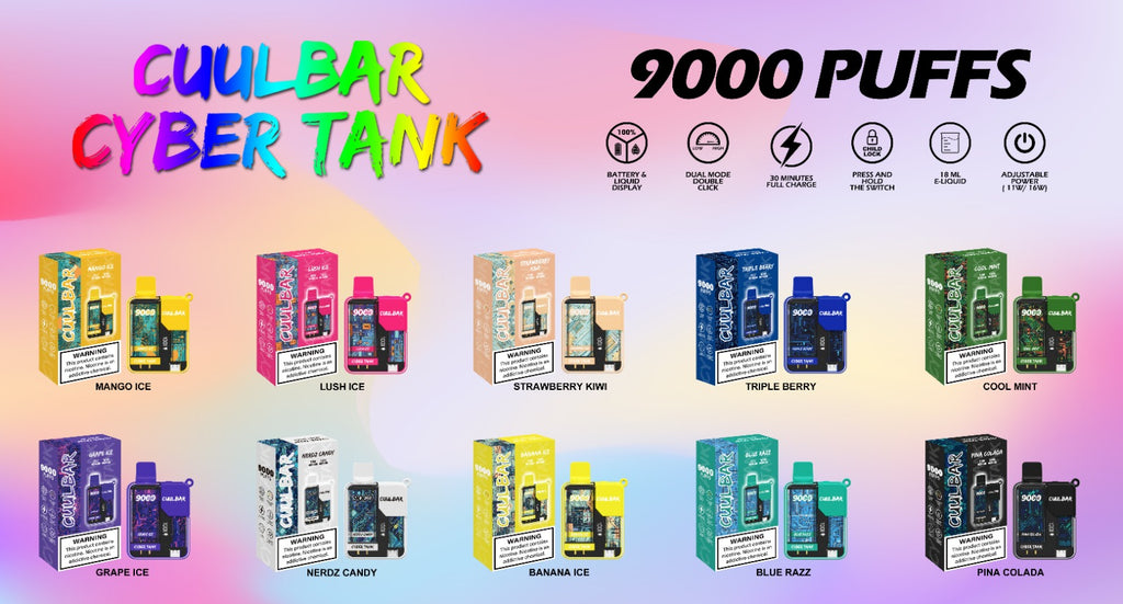 CUULBAR PREMIUM CYBERTANK DISPOSABLE VAPE 50mg 9000 PUFF WITH LANYARD Boss Vape CUULBAR PREMIUM CYBERTANK DISPOSABLE VAPE 50mg 9000 PUFF WITH LANYARD Boss Vape