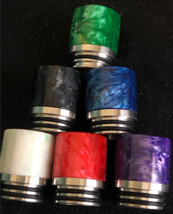 Resin & Steel 810 Drip Tips (Straight Marble Finish)